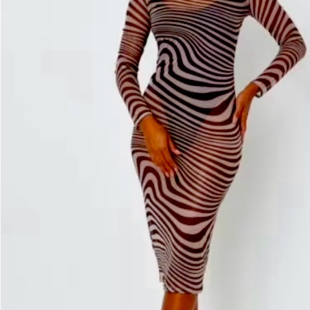 Missguided x Carli Bybel | High Neck Mesh Maxi Dress